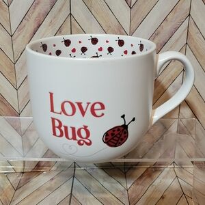 MRKT Finds "Love Bug" Dual Sided Lady Bug inside graphic Mug HTF